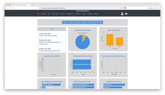 a computer screentshot of a fleet management system dashboard