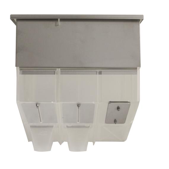 AP 112208 DUAL BEAN HOPPER, GRAY PLASTIC