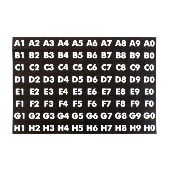 FAWN / USI 4203707 LABELS, SELECTION ID LABEL, BLACK WITH WHITE LETTERING
