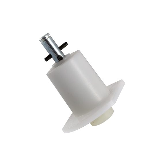 CRANE / NATIONAL 106358 STEEL DRIVESHAFT WITH ROLL PINS INSIDE WHITE PLASTIC BUSHING