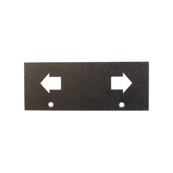 CRANE / NATIONAL 106380 ARROW SHEET, WHITE ARROWS ON A BLACK BACKGROUND, FOR PUSH BUTTON ASSEMBLY