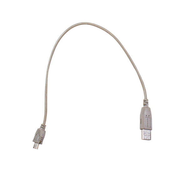 USB CABLE, USB A MALE TO MINI B, 1 FOOT