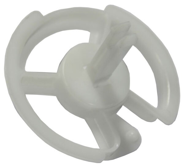 SPIRAL RETAINER, WHITE PLASTIC, FOR AP 122/123