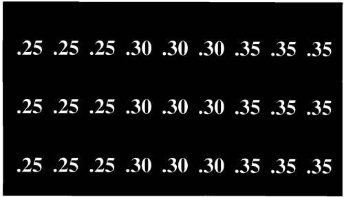 LABELS, PRICE SHEET-1.15/1.20/1.25, NO CUP