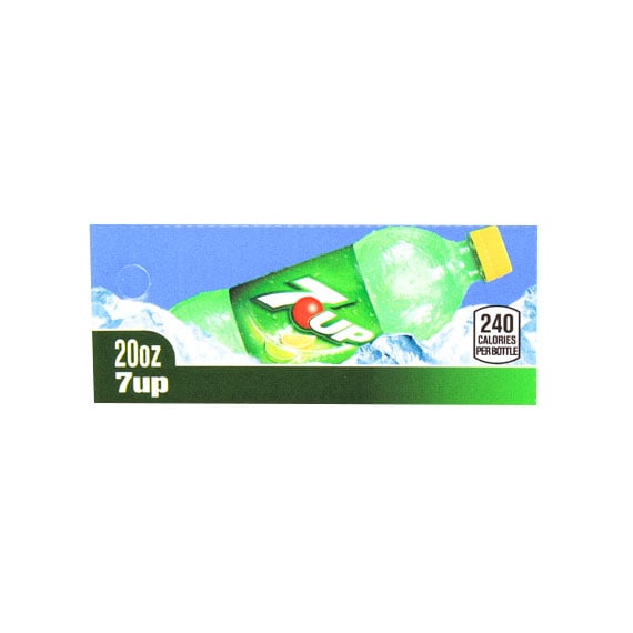 PRODUCT LABEL, 7-UP 20OZ BOTTLE, 1 5/8X3 19/32