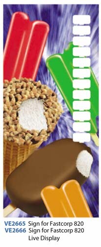 ICE CREAM PLEXI FOR FASTCORP 820- NO LIVE DISPLAY