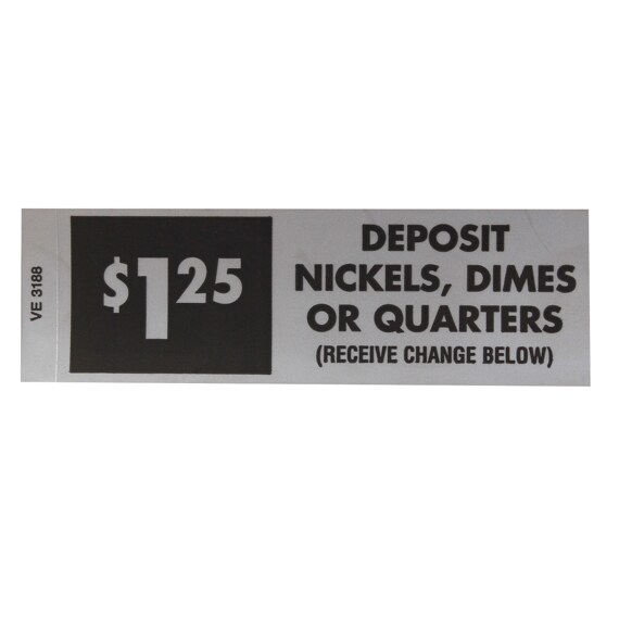 LABEL ,DEP NICKEL/DIME/QUARTER, $1.25