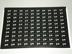 LABELS, PRICE SHEET, $1.00/2.00, FOR NAT 140/146