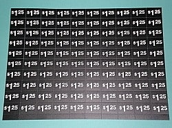 LABELS, PRICE SHEET, $1.20/$1.25, FOR NAT 140/146