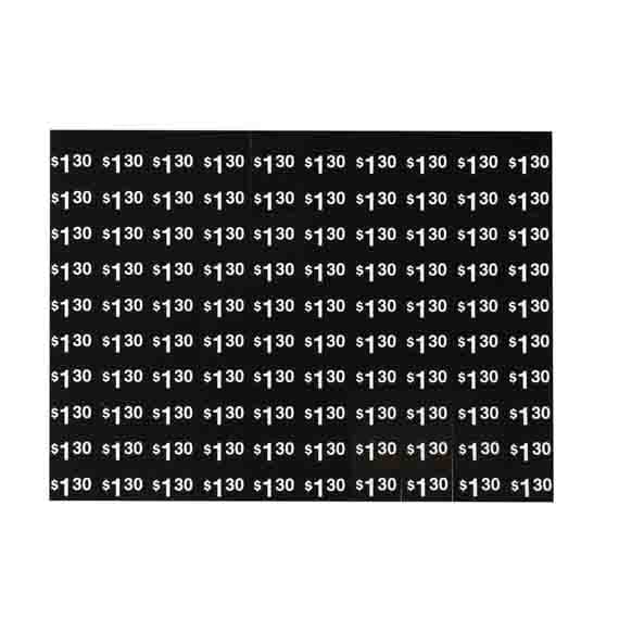 LABELS, PRICE LABEL SHEET, $1.30/1.35, FOR NATIONAL 140/146