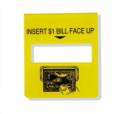 INSTRUCTION PLEXI, $1, YELLOW W/BLACK PRINT FOR MEI ON NATIONAL