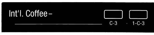 PRODUCT LABEL, INTERNATIONAL COFFEE, FOR NATIONAL 623, SMALL