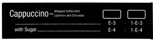PRODUCT LABEL, CAPPUCCINO, FOR NATIONAL 623, SMALL