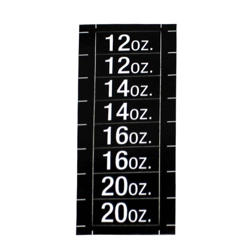 12/20 OZ CUP SIZE LABEL FOR NATIONAL 673