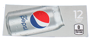 DIET PEPSI LABEL 1 34/ X 4 5/8