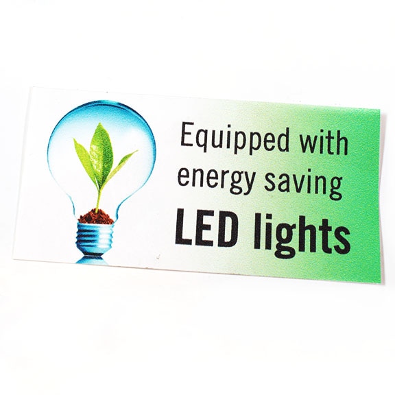 LABEL, ENERGY SAVING LED CLING, 4" X 2"