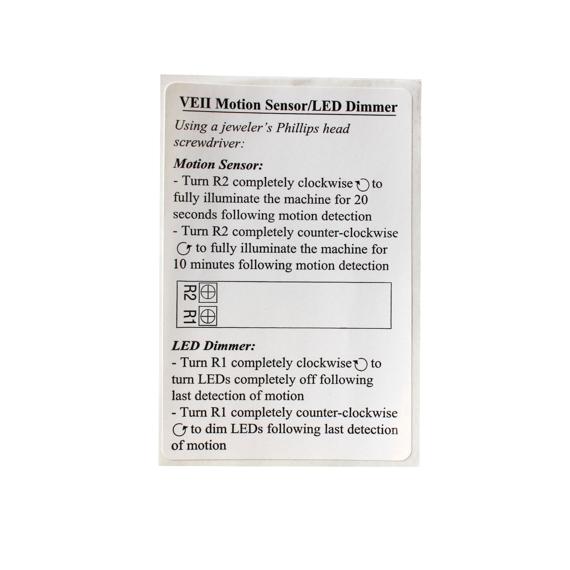 DIMMER INSTRUCTION LABEL FOR LED KIT FOR BOARD