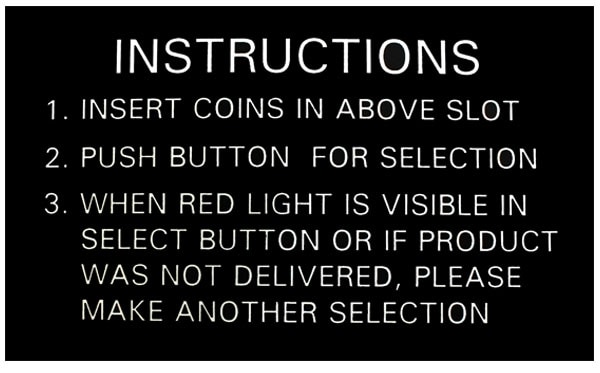 LABELS, INSTRUCTION LABEL FOR MOST DIXIE