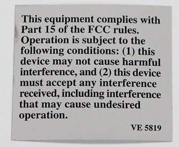 FCC LABEL