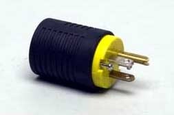 GROUND PLUG, FOR 12-3 CORD, 15 AMP, MALE CONNECTOR