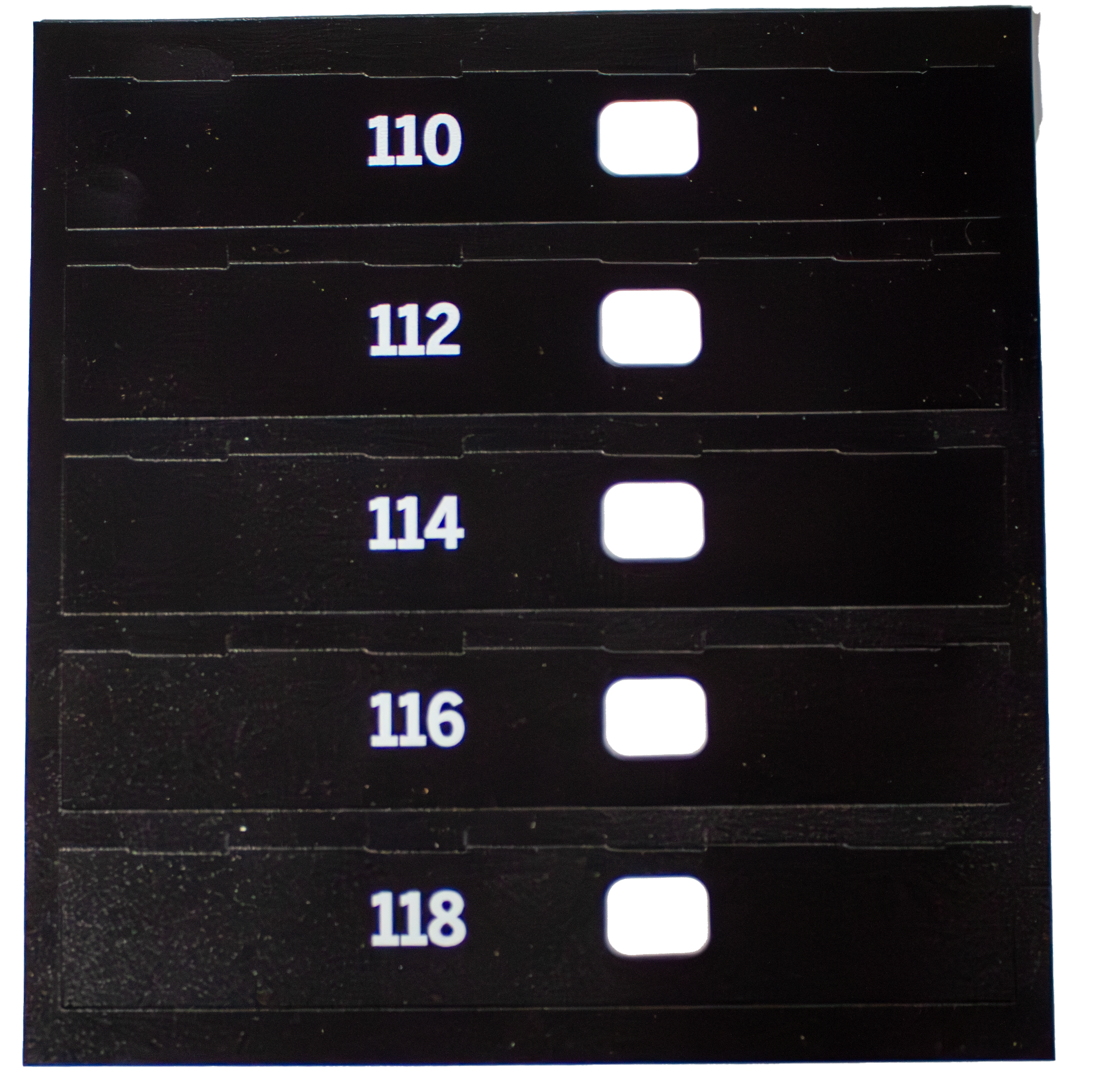 SELECTION TABS 110-118, SNACK, FOR