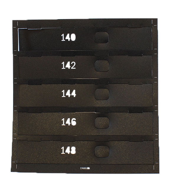 LABELS, SELECTION TABS 140-148, FOR AP 130 SNACK VENDING MACHINE