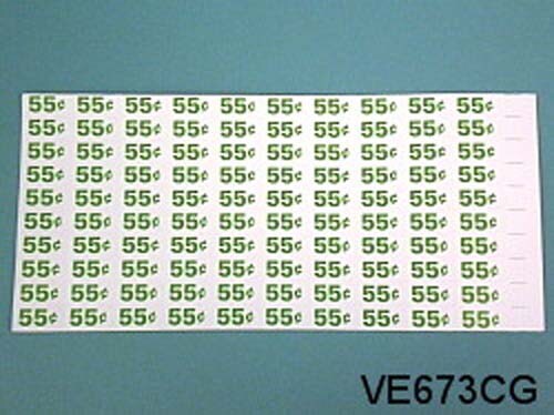 PRICE SHEET, 50/55, GREEN/WHITE FOR AP 4000/7000/110/111/112/113