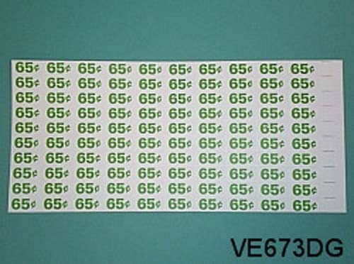 LABELS, PRICE SHEET, 60/65 GREEN/WHITE, FOR AP 4000/7000/110/111/112/113