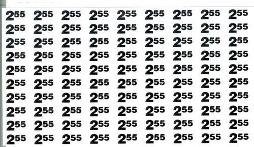 LABELS, PRICE SHEET, $2.50/$2.55, FOR AP (.05 INCREMENTS) 4000/5000/6000/7000/113