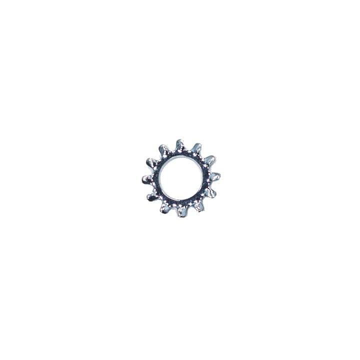 WASHER, #8 LOCK EXT TOOTH ZINC