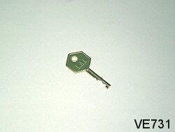 S6 KEY, FOR VE728 CAM LOCK AND VE724 PLUG LOCK