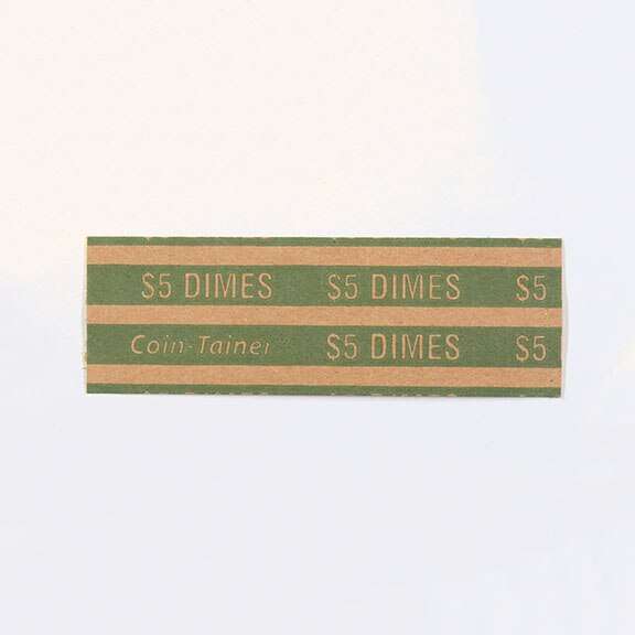 COIN WRAPPER, DIMES $5.00 PER ROLL, SOLD IN PACKAGE OF 1000