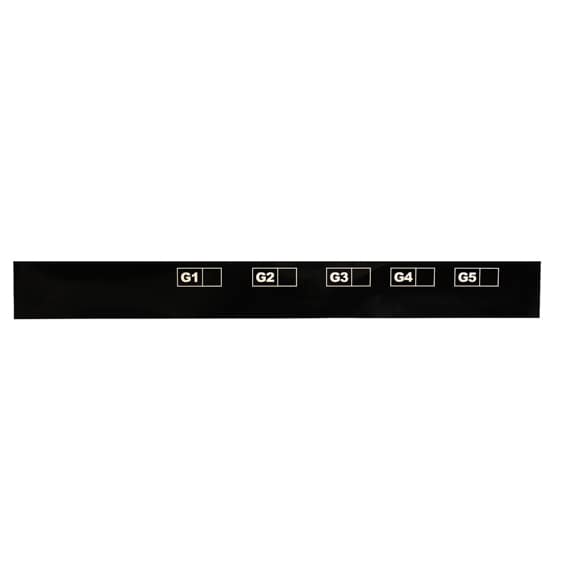 PRODUCT ID LABEL, 5 WIDE, G1-G5 FOR AP G1-G5, BLACK W/WHITE