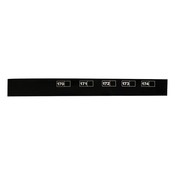 LABEL, PRODUCT, 5W, #170-174, BLACK W/WHITE PRINT, FOR AP