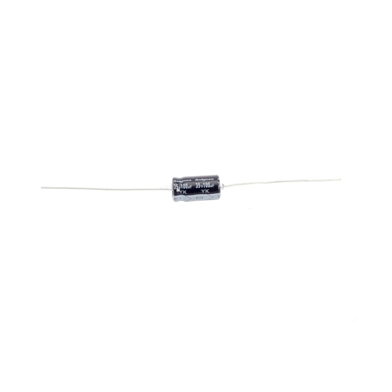 CAPACITOR, 100 UF, 35 VOLT AXIAL