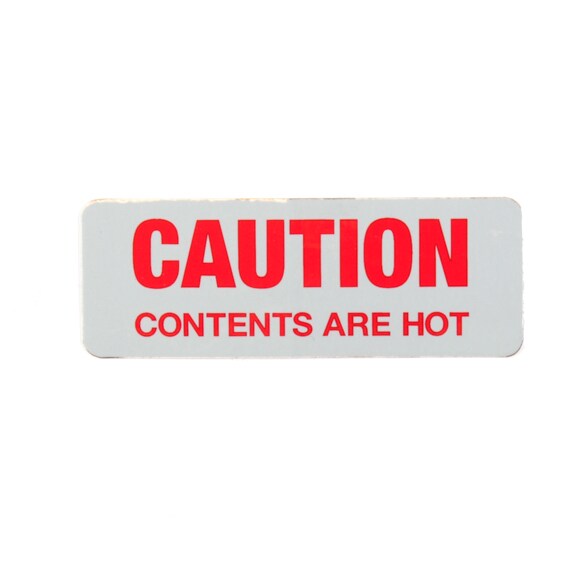 CAUTION LABEL-HOT CONTENTS 1 X 2.75