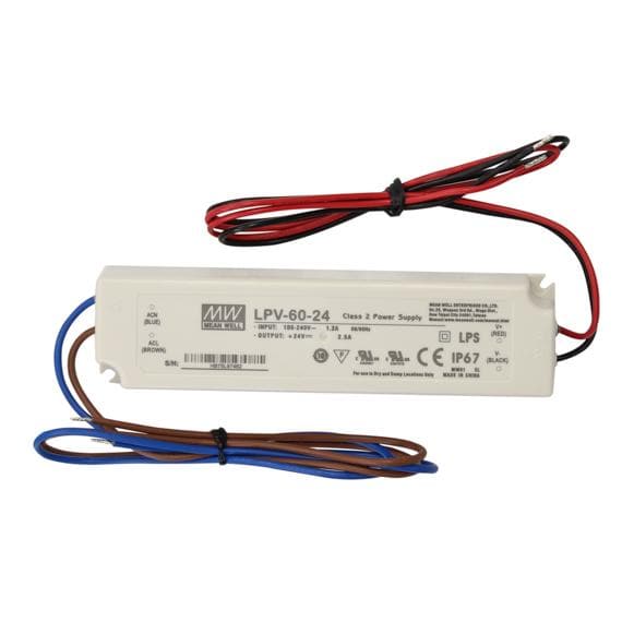 POWER SUPPLY, INDOOR/OUTDOOR, 24 VOLT, 60 WATT