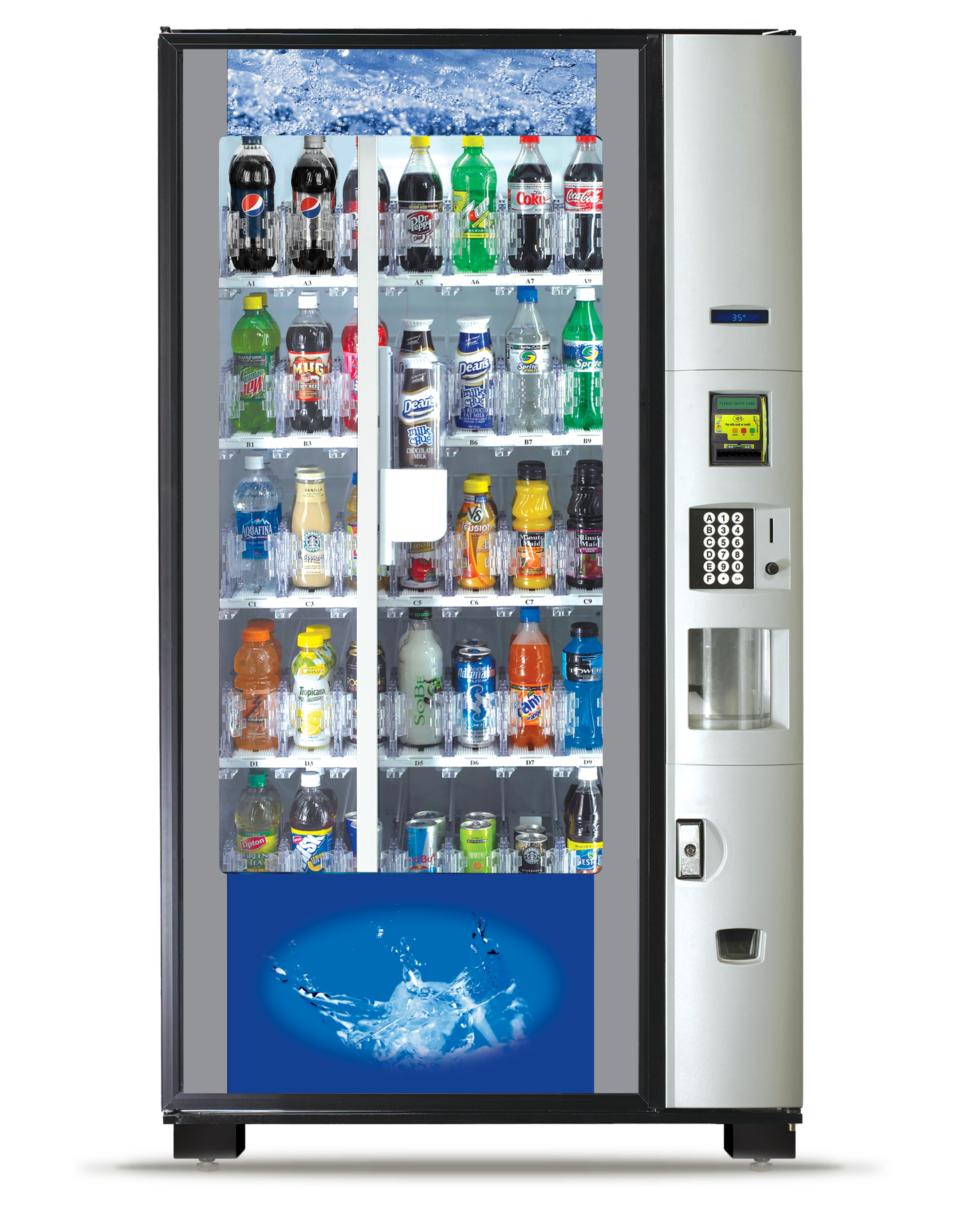 Dixie Narco Bev Max Classic 3800-3 Beverage Vending Machine for Sale