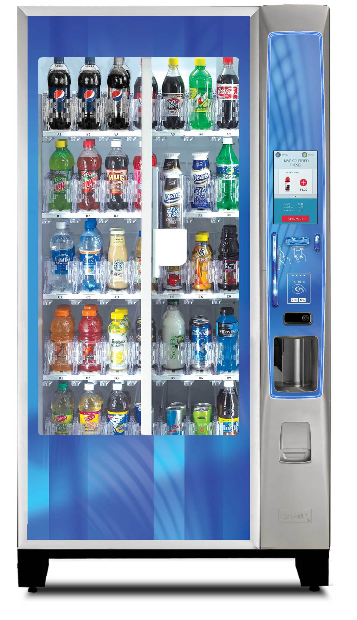 BEV-MAX-MEDIA-3800-6-NARROW Soda Vending Machine